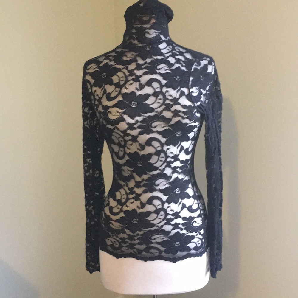 Black lace blouse